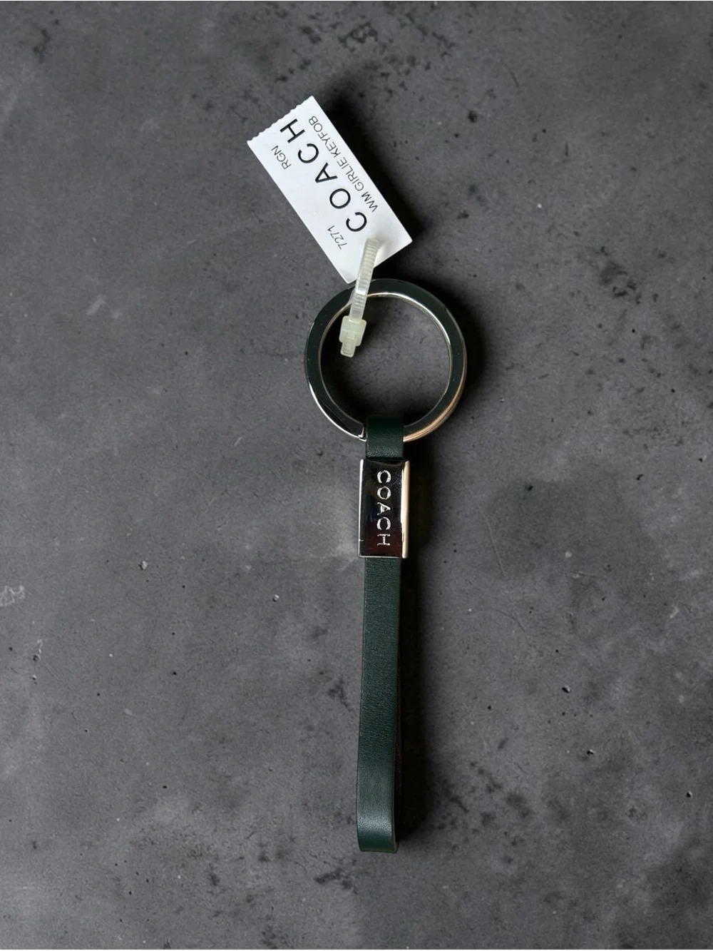 Coach Vintage Bottle Green Key Fob 7271 NWT and Box